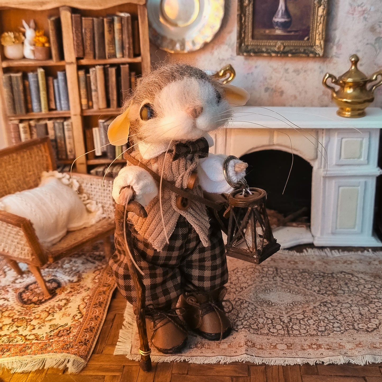 Watson | Needle Felted Collectible Wool Mouse