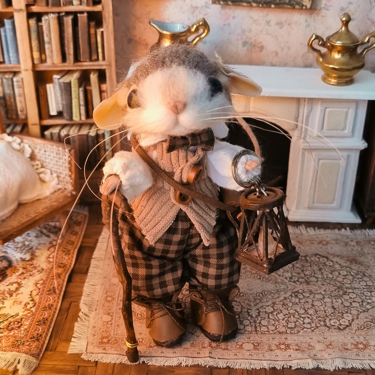 Watson | Needle Felted Collectible Wool Mouse