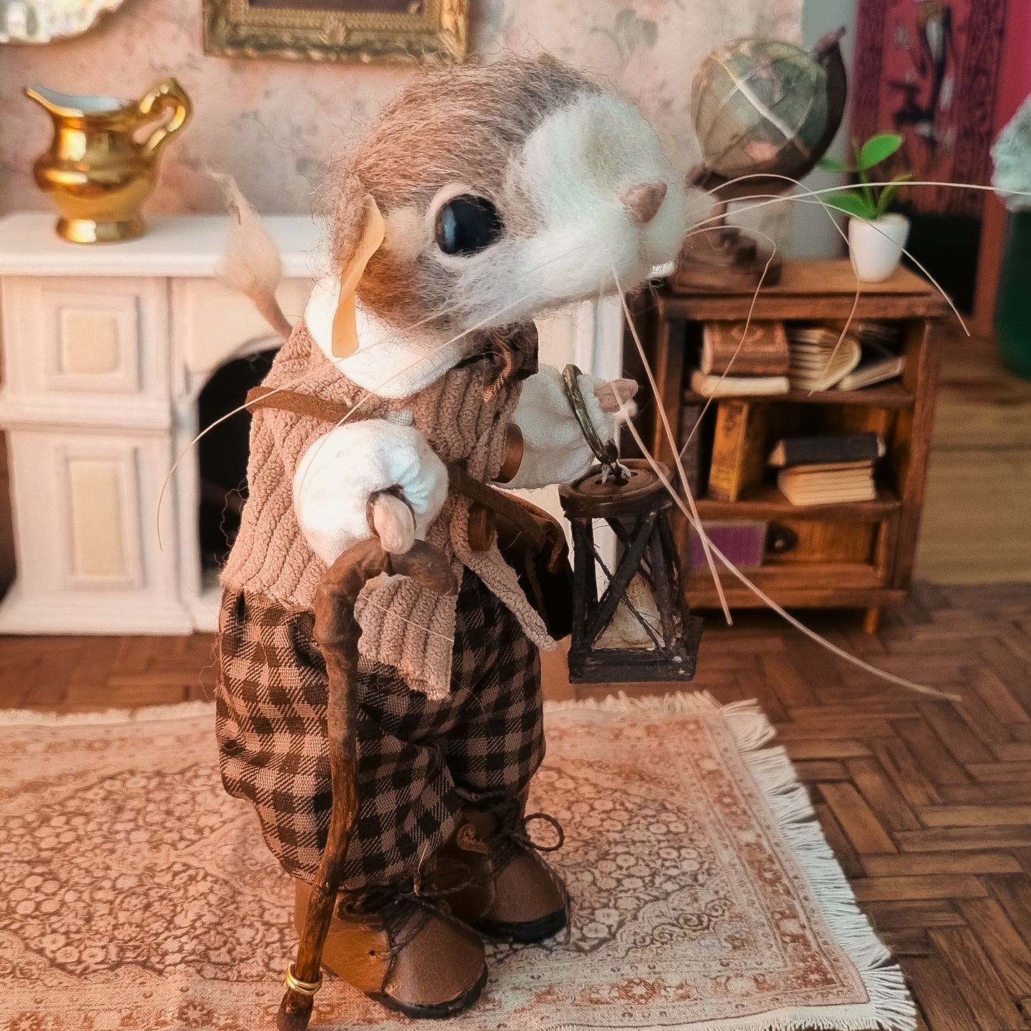 Watson | Needle Felted Collectible Wool Mouse