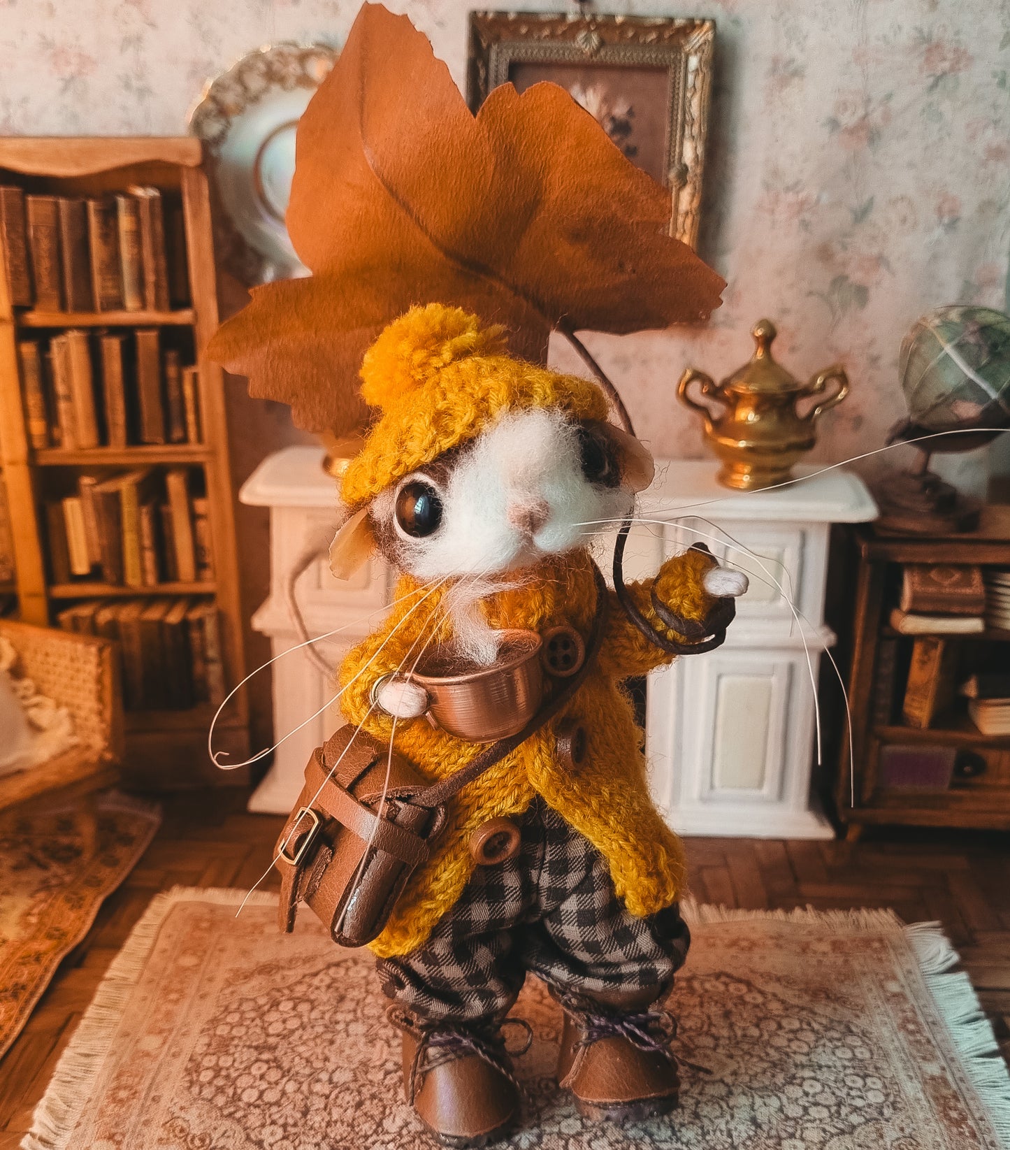 Forrest | Needle Felted Collectible Wool Mouse