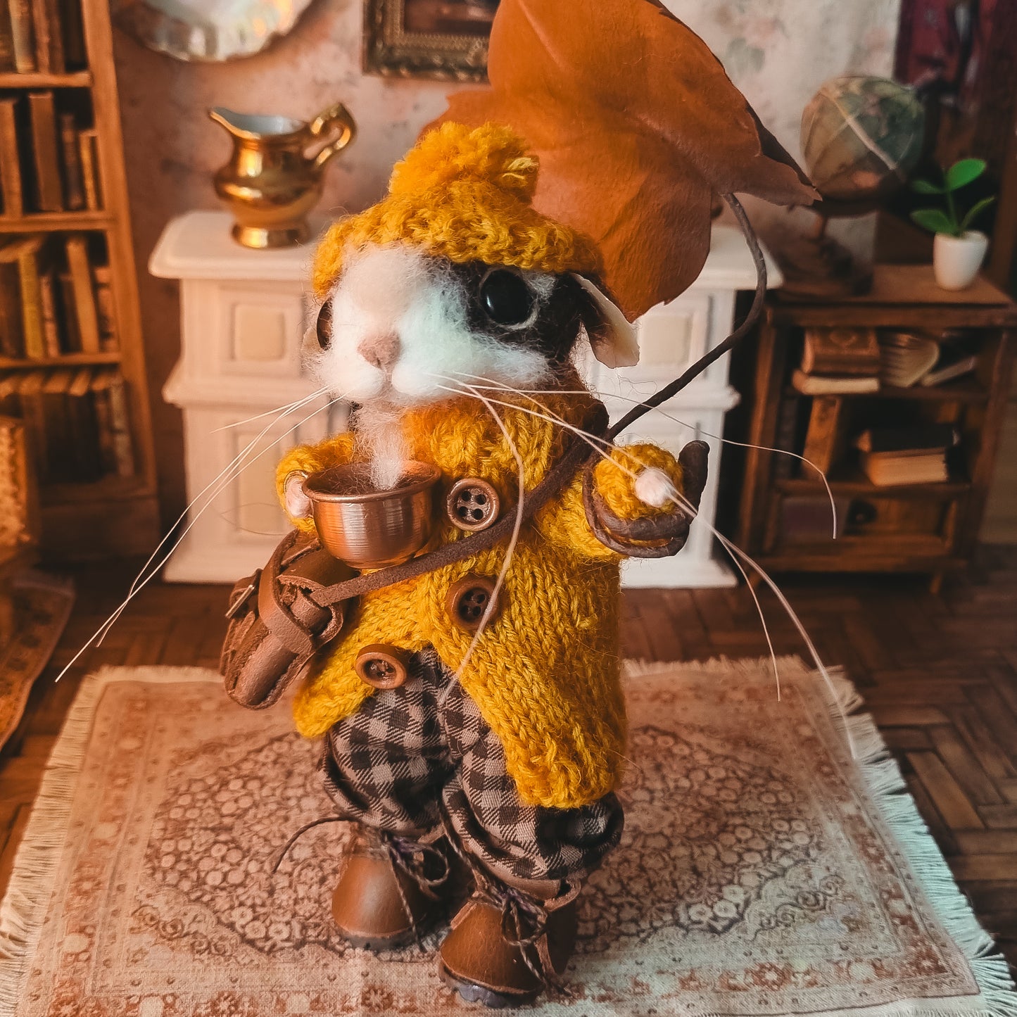 Forrest | Needle Felted Collectible Wool Mouse