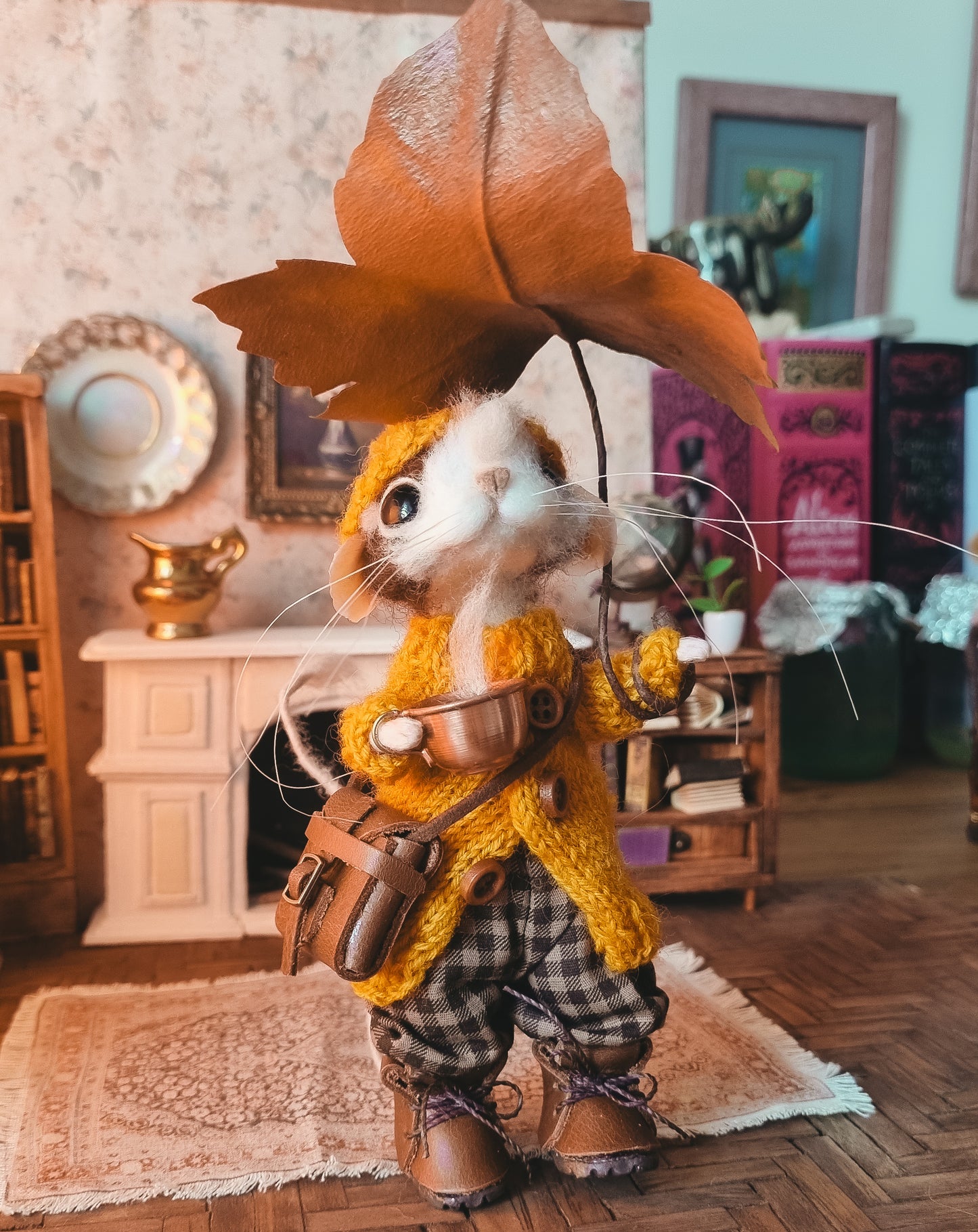 Forrest | Needle Felted Collectible Wool Mouse