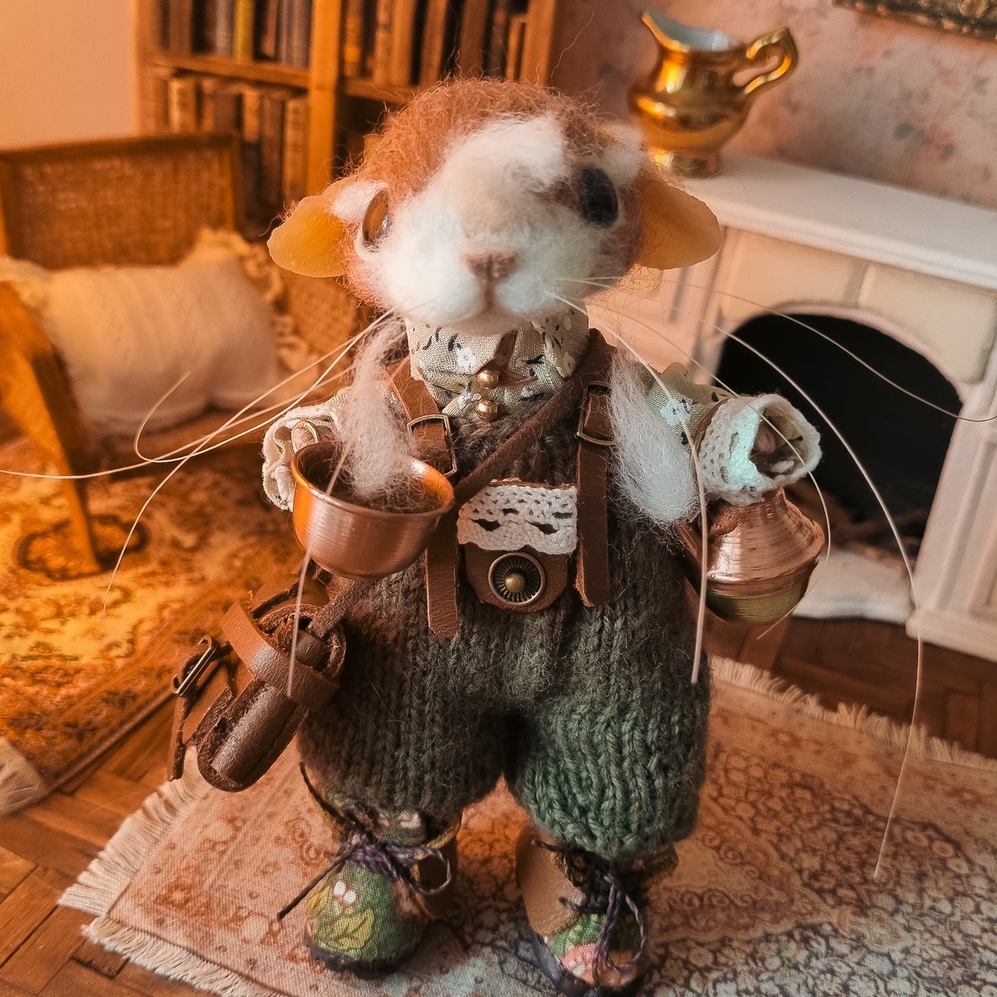 Bonnie | Needle Felted Collectible Wool Mouse