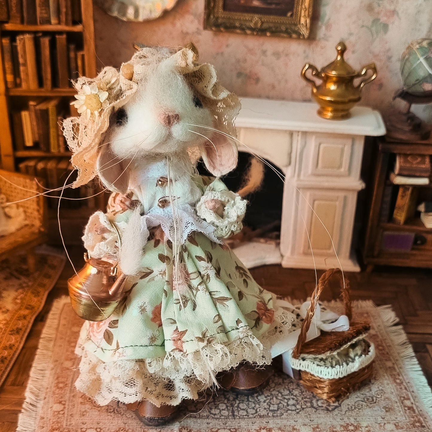 Ella | Needle Felted Collectible Wool Mouse