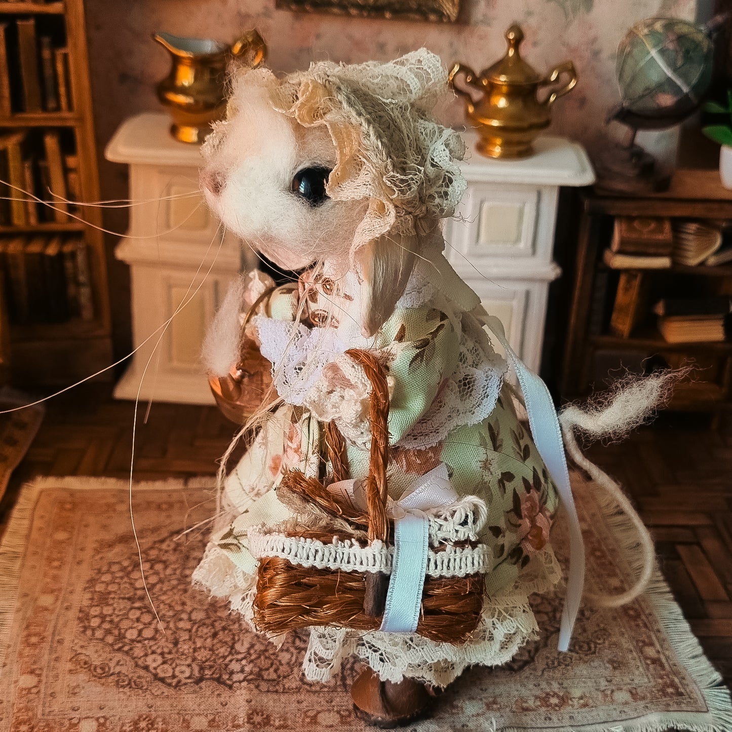 Ella | Needle Felted Collectible Wool Mouse