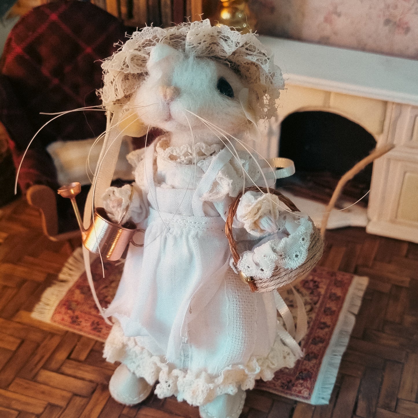 Estelle | Needle Felted Collectible Wool Mouse