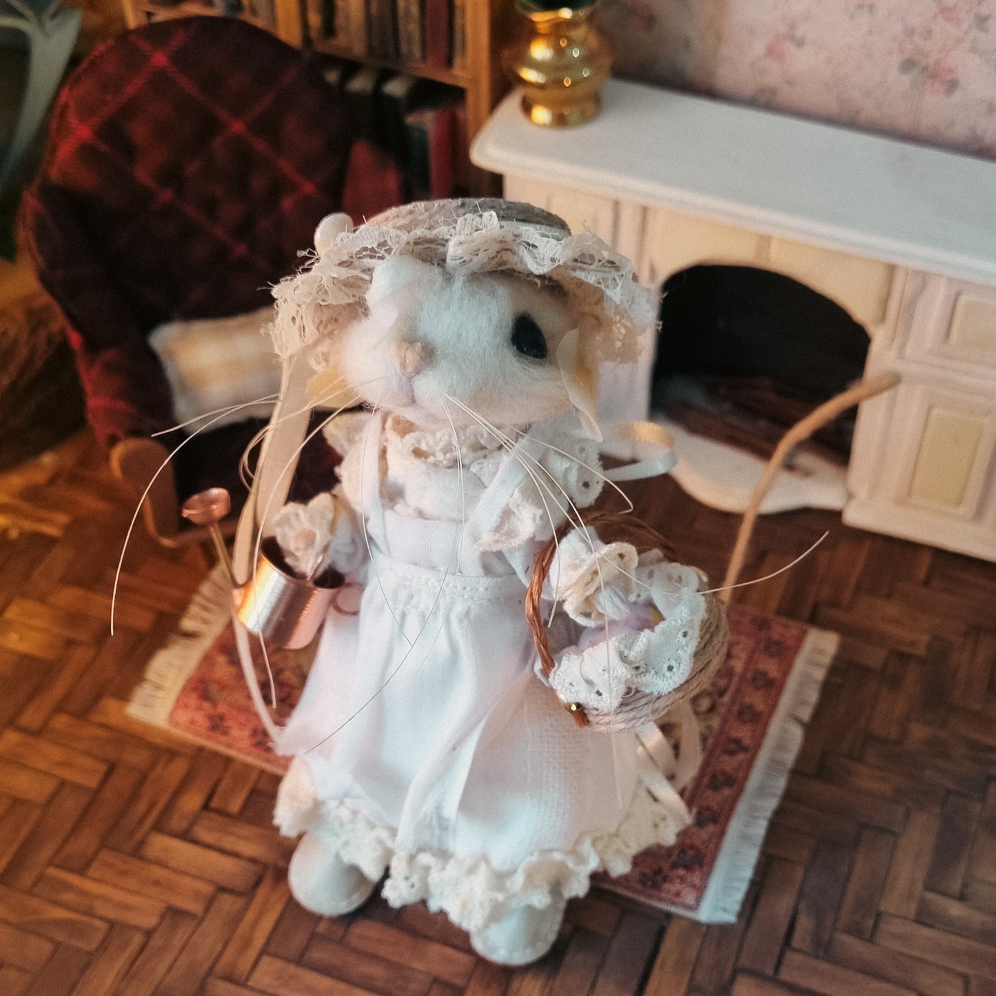 Estelle | Needle Felted Collectible Wool Mouse