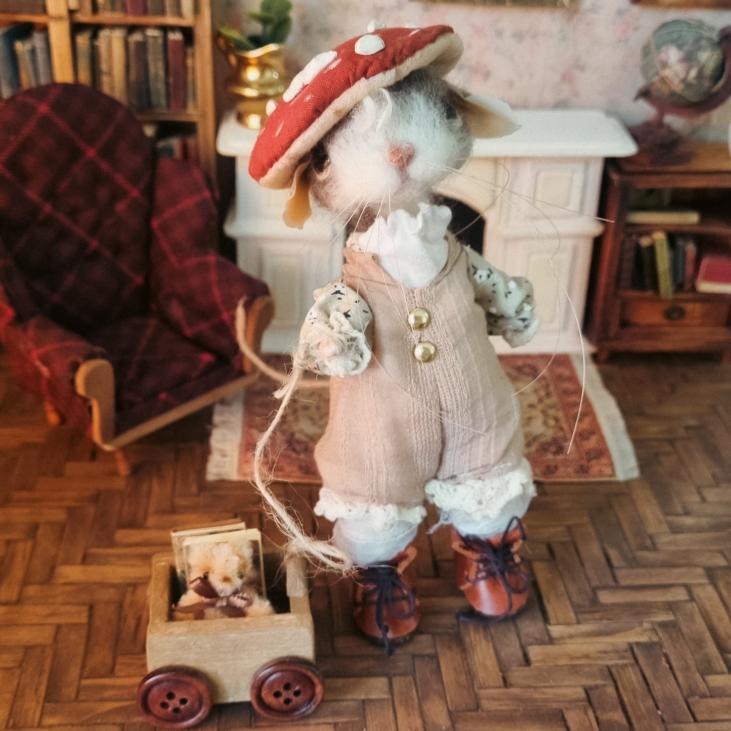 Juliette | Needle Felted Collectible Wool Mouse