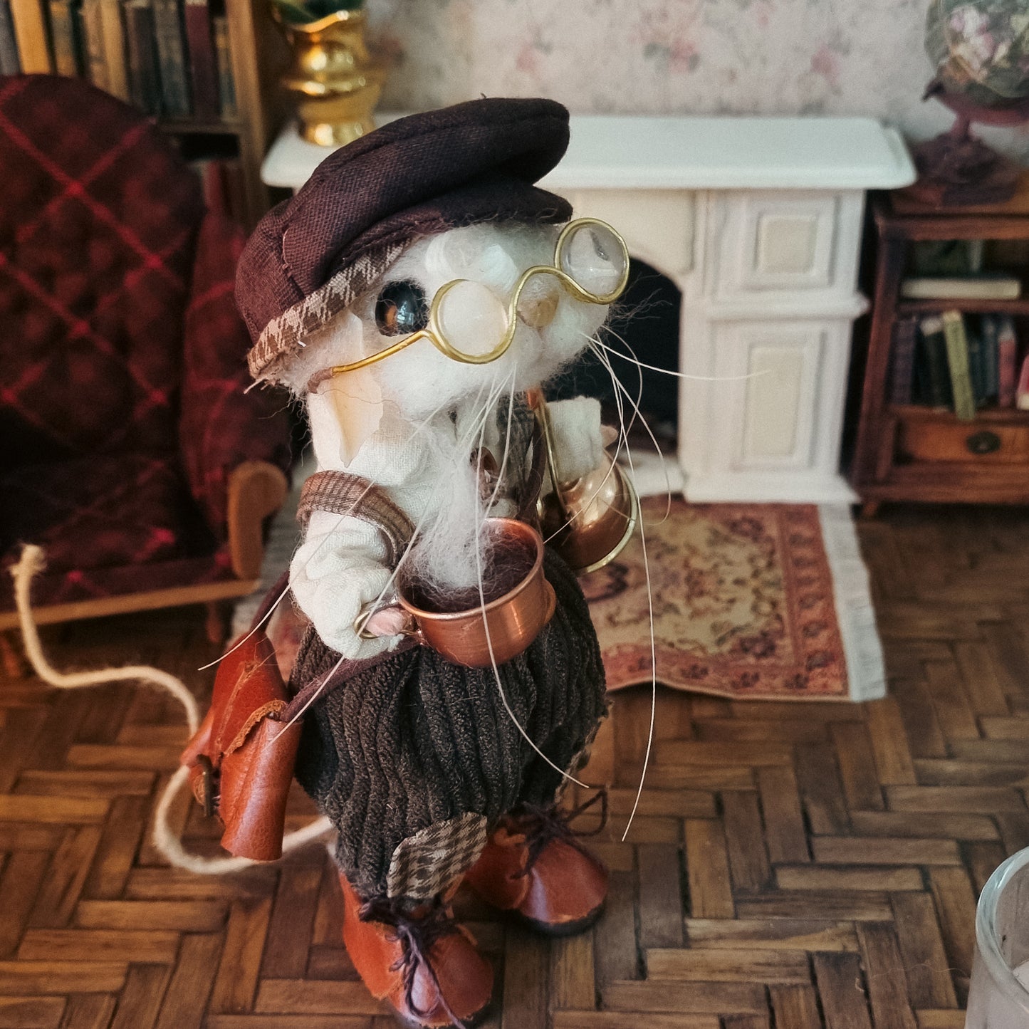 Morgan | Needle Felted Collectible Wool Mouse