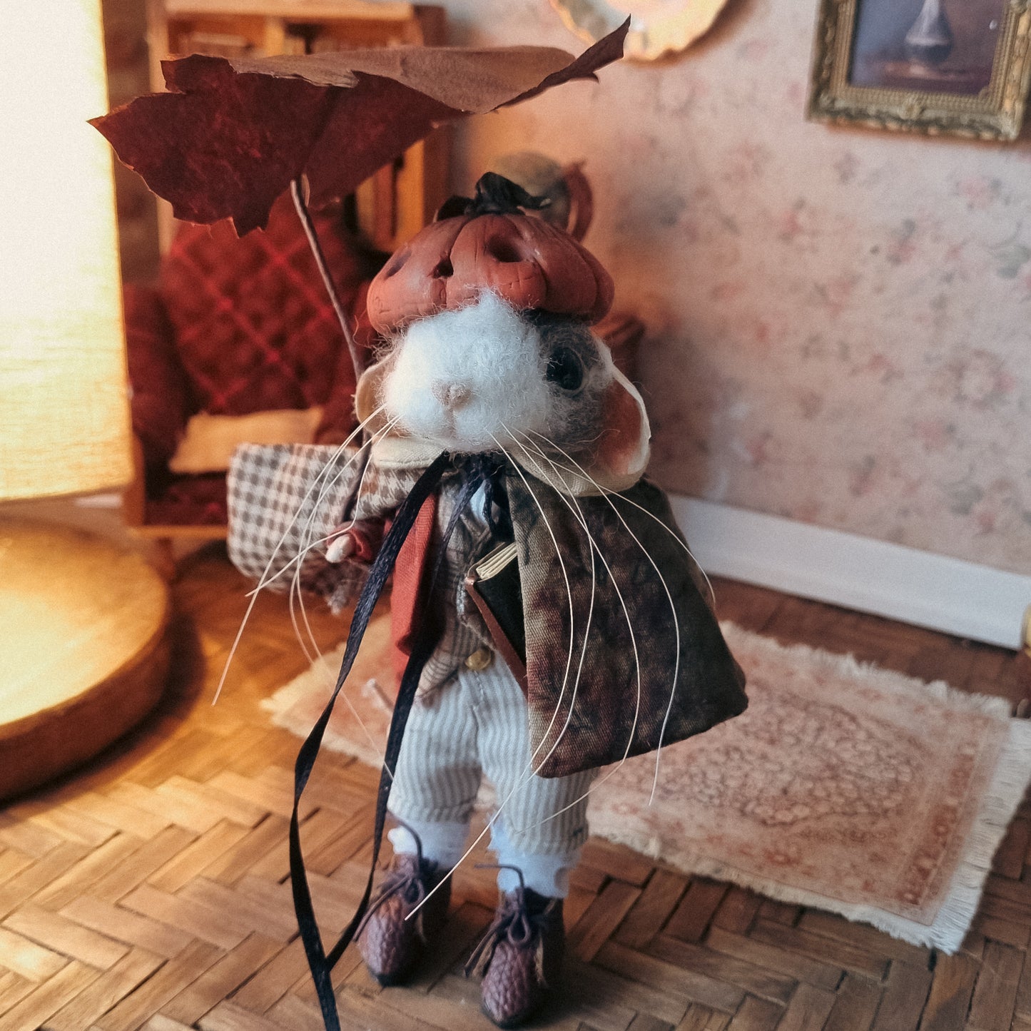 Quentin | Needle Felted Collectible Wool Mouse