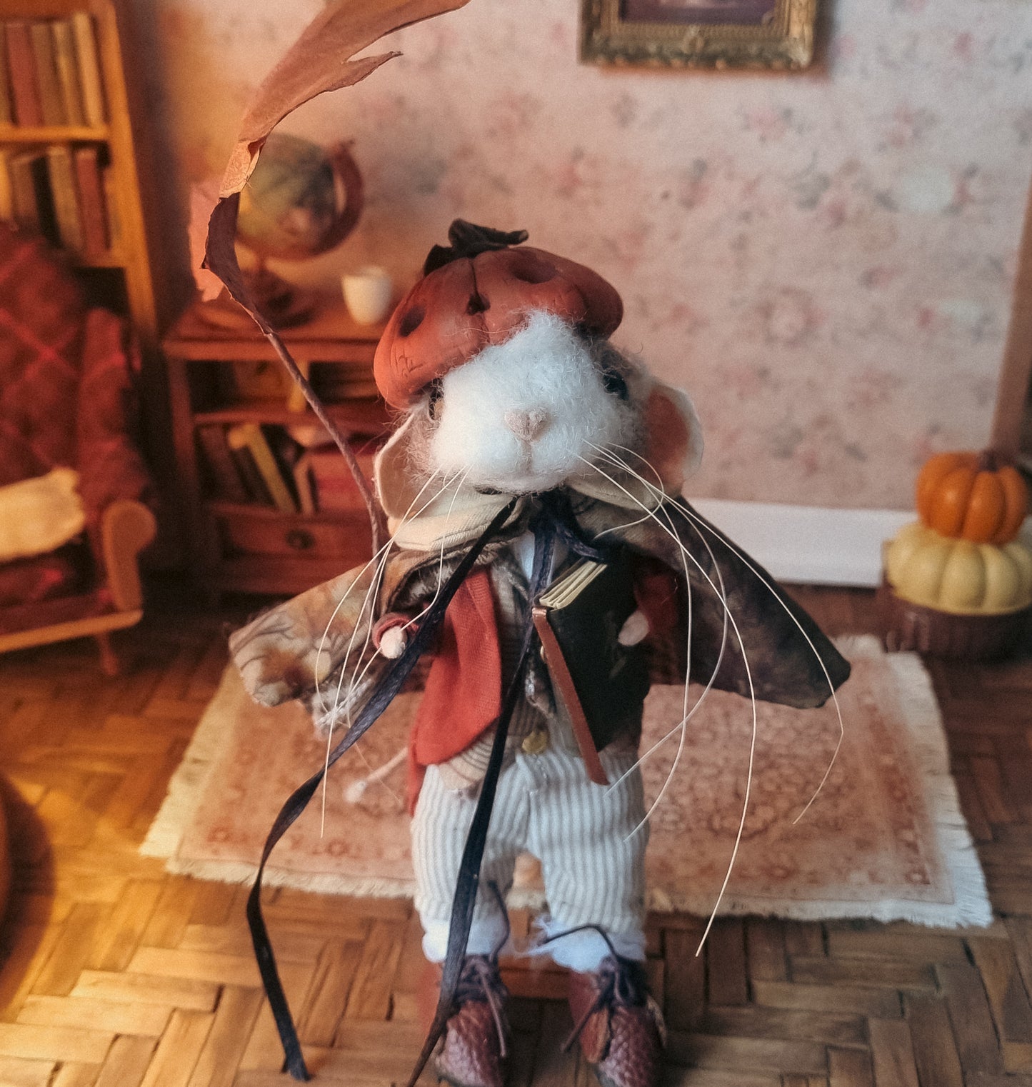 Quentin | Needle Felted Collectible Wool Mouse