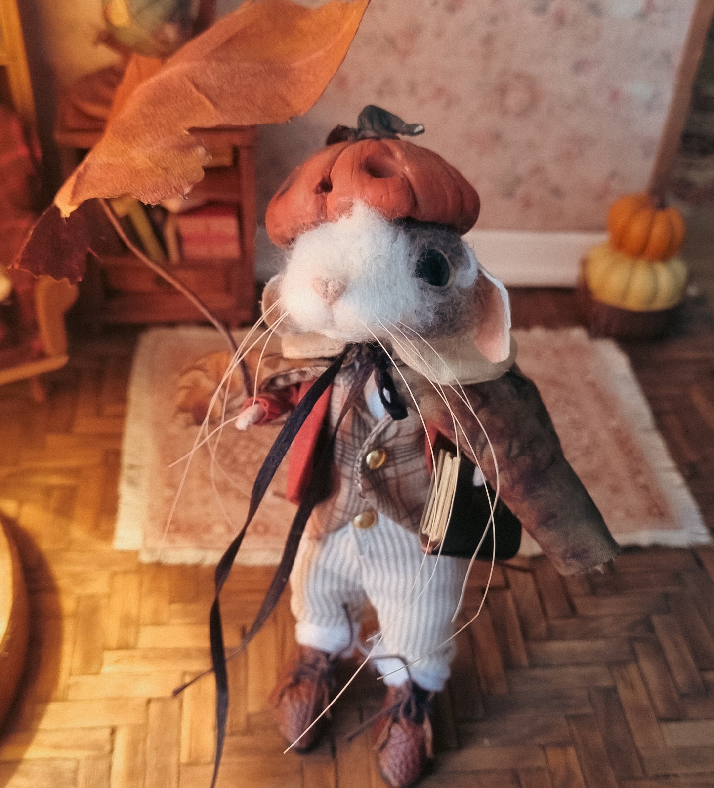 Quentin | Needle Felted Collectible Wool Mouse