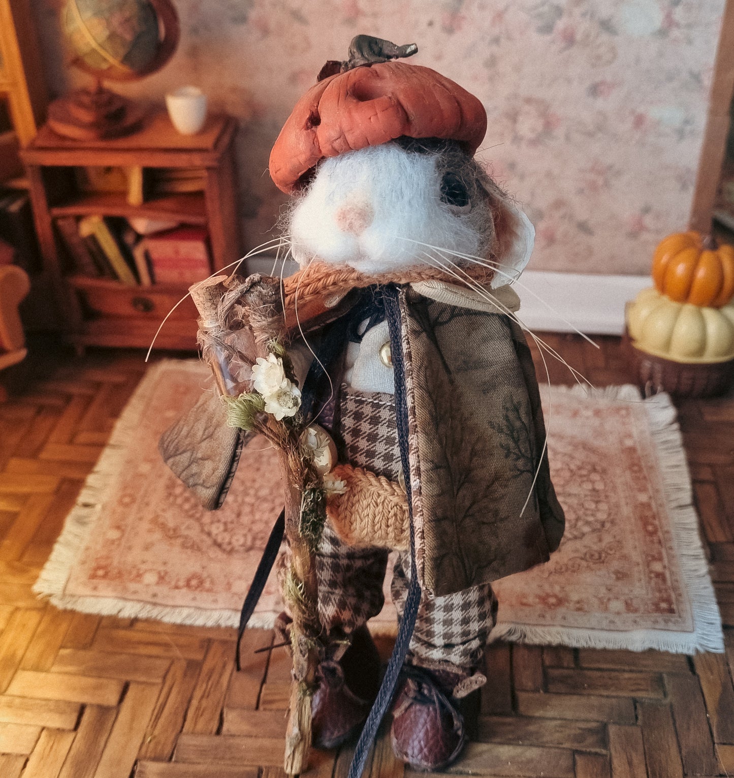 Peregrine | Needle Felted Collectible Wool Mouse