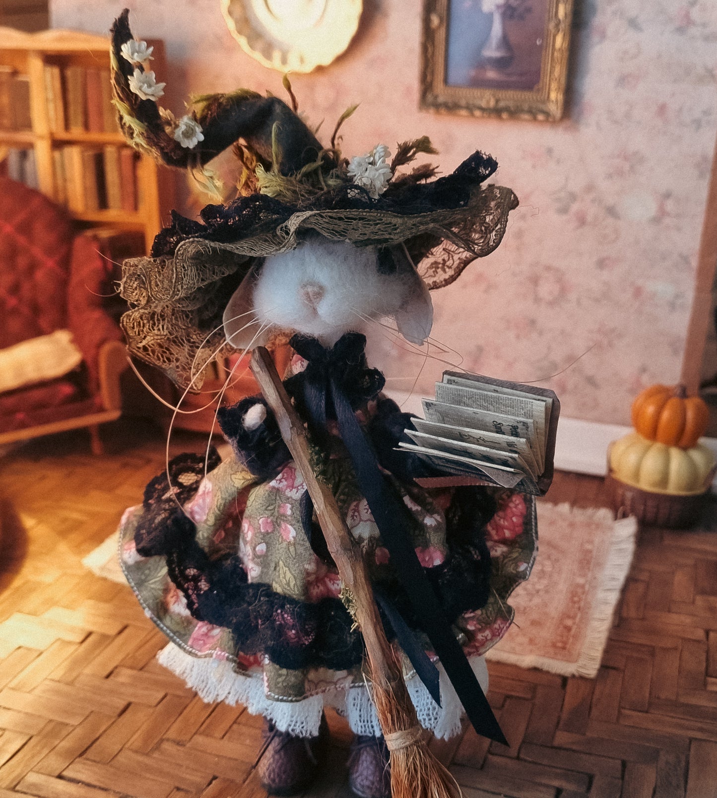 Annmarie | Needle Felted Collectible Wool Mouse
