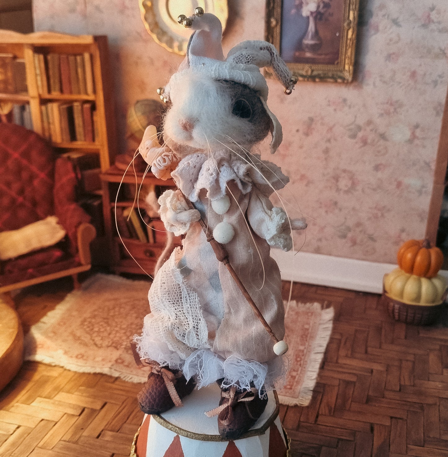 Harley Moon| Needle Felted Collectible Wool Mouse