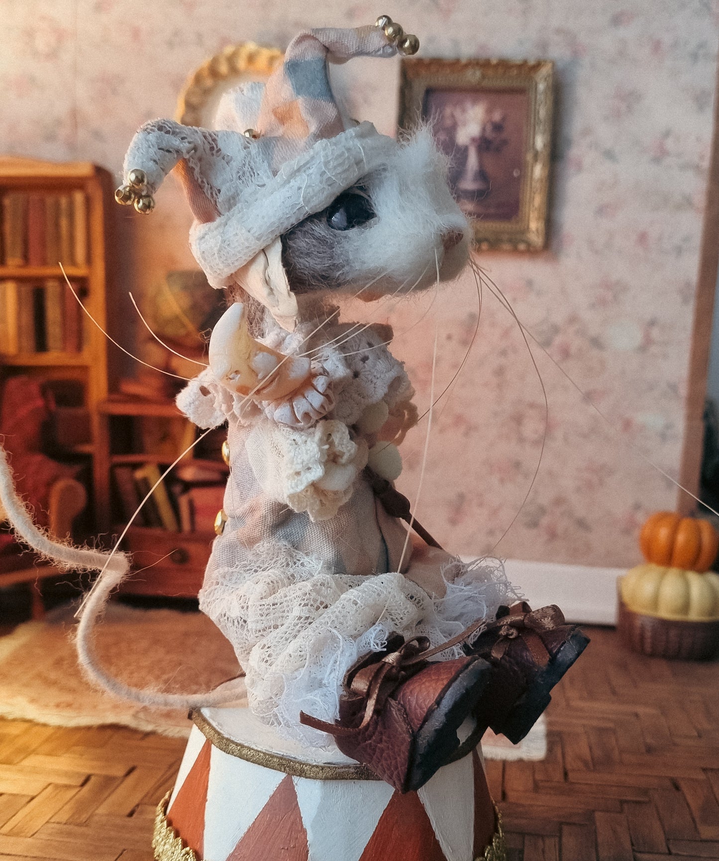 Harley Moon| Needle Felted Collectible Wool Mouse