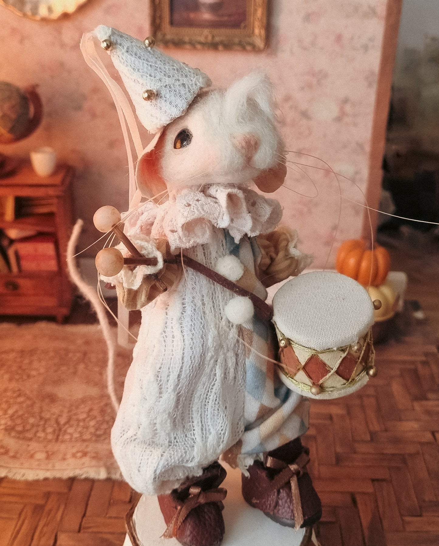 Pirouette | Needle Felted Collectible Wool Mouse