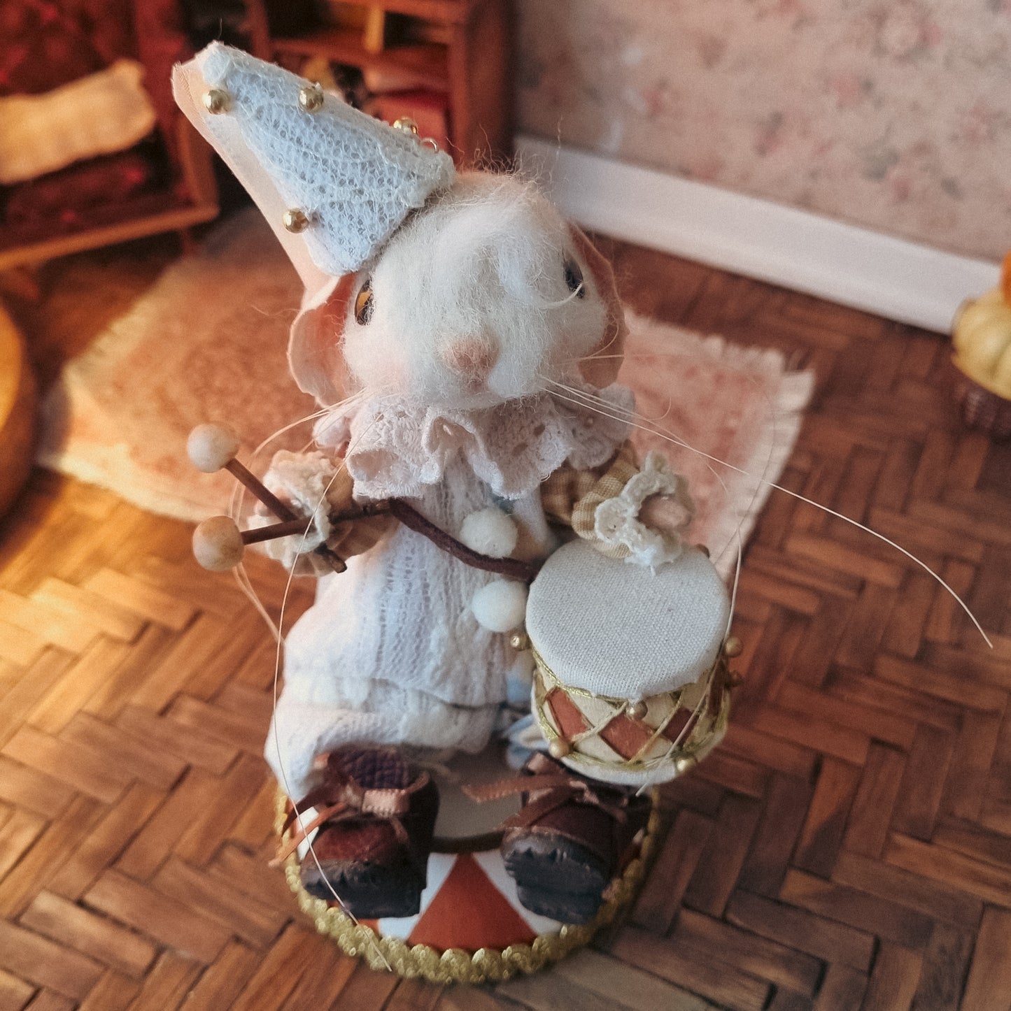 Pirouette | Needle Felted Collectible Wool Mouse