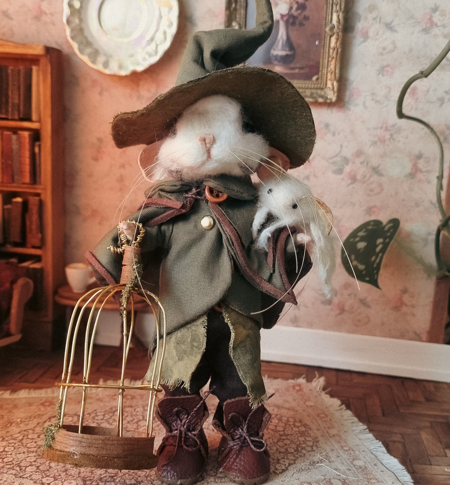 Elwyn | Needle Felted Collectible Wool Mouse