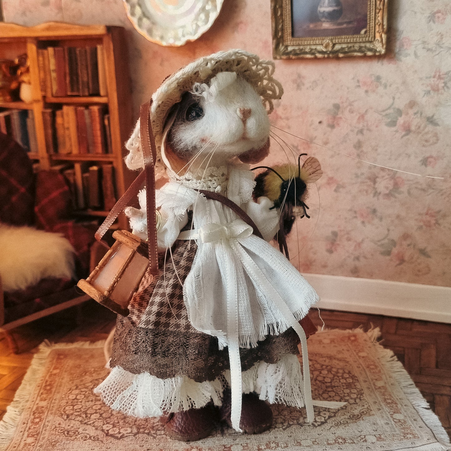Heather | Needle Felted Collectible Wool Mouse