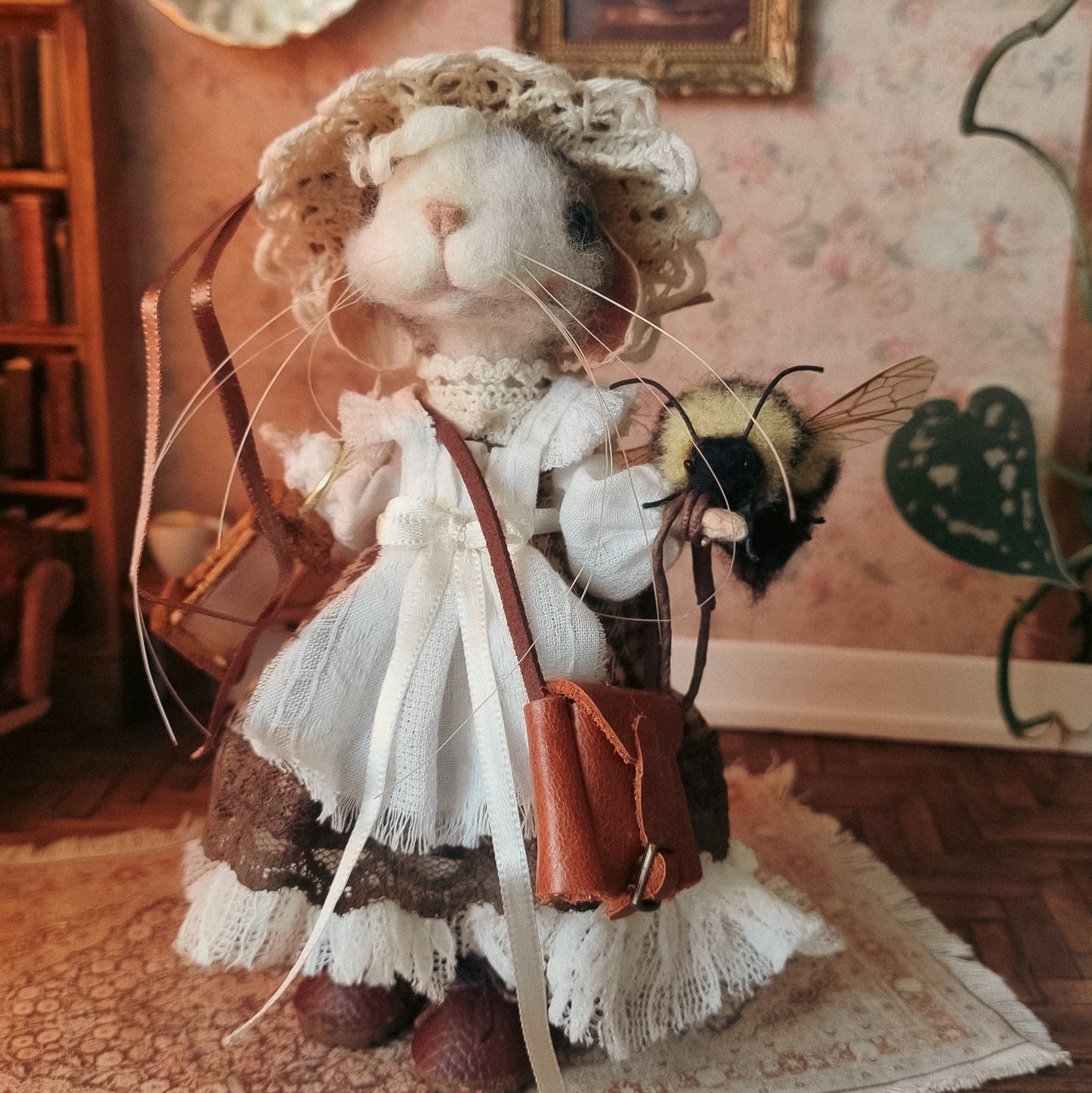 Heather | Needle Felted Collectible Wool Mouse