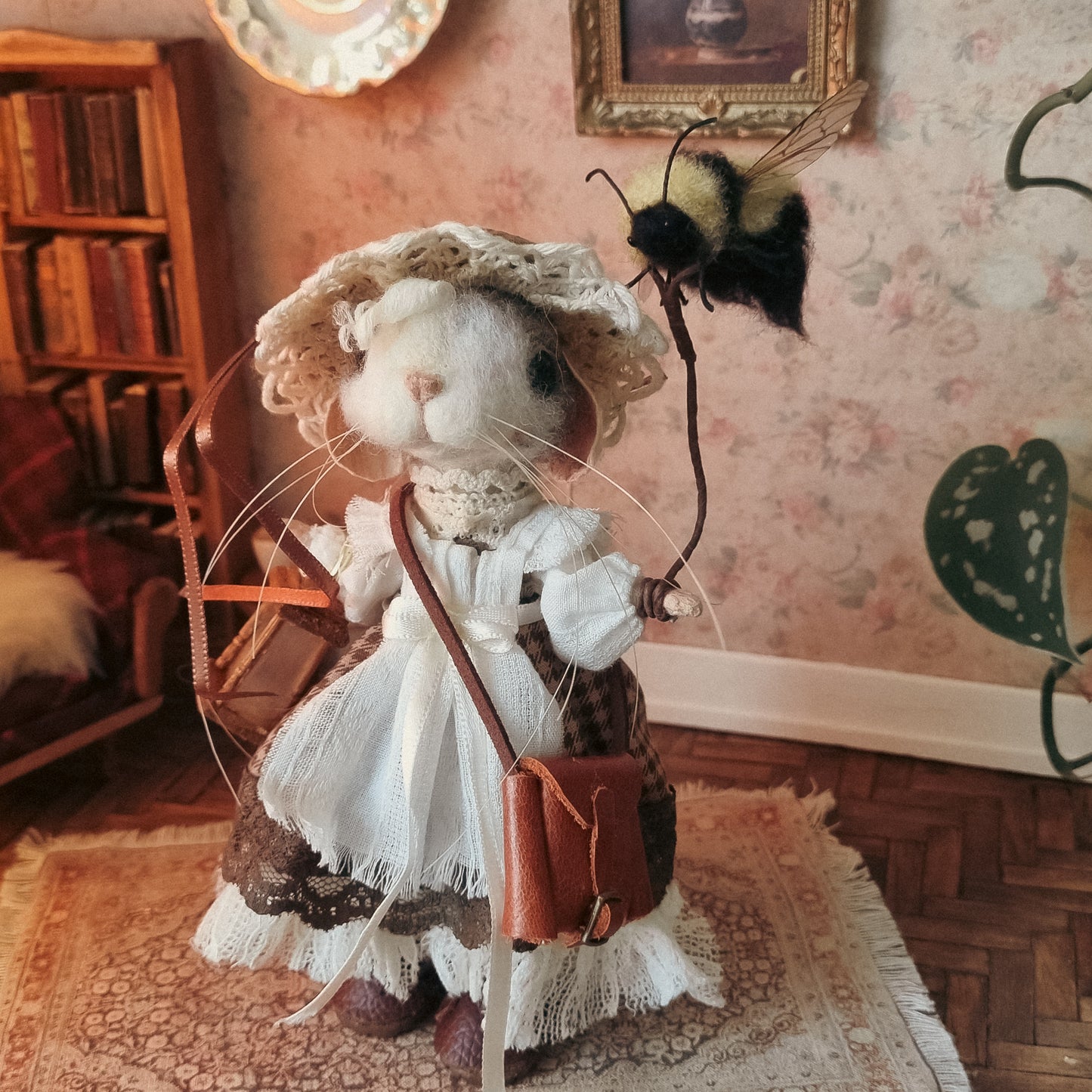 Heather | Needle Felted Collectible Wool Mouse
