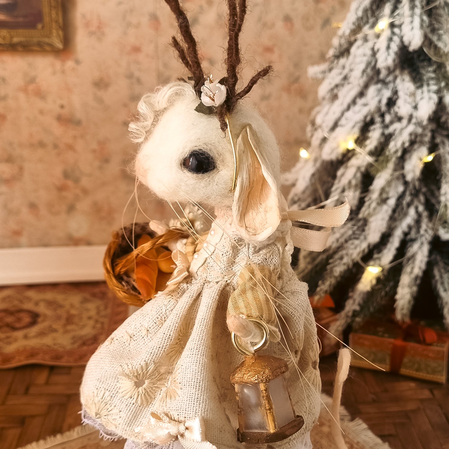 Genevieve | Needle Felted Collectible Wool Mouse