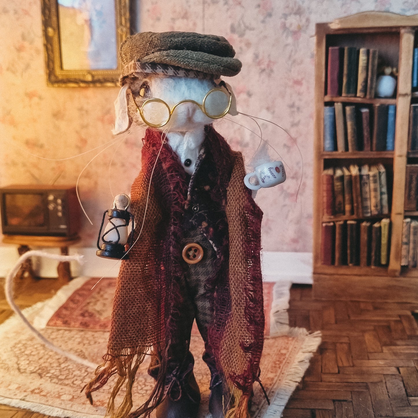 Finley | Needle Felted Collectible Wool Mouse