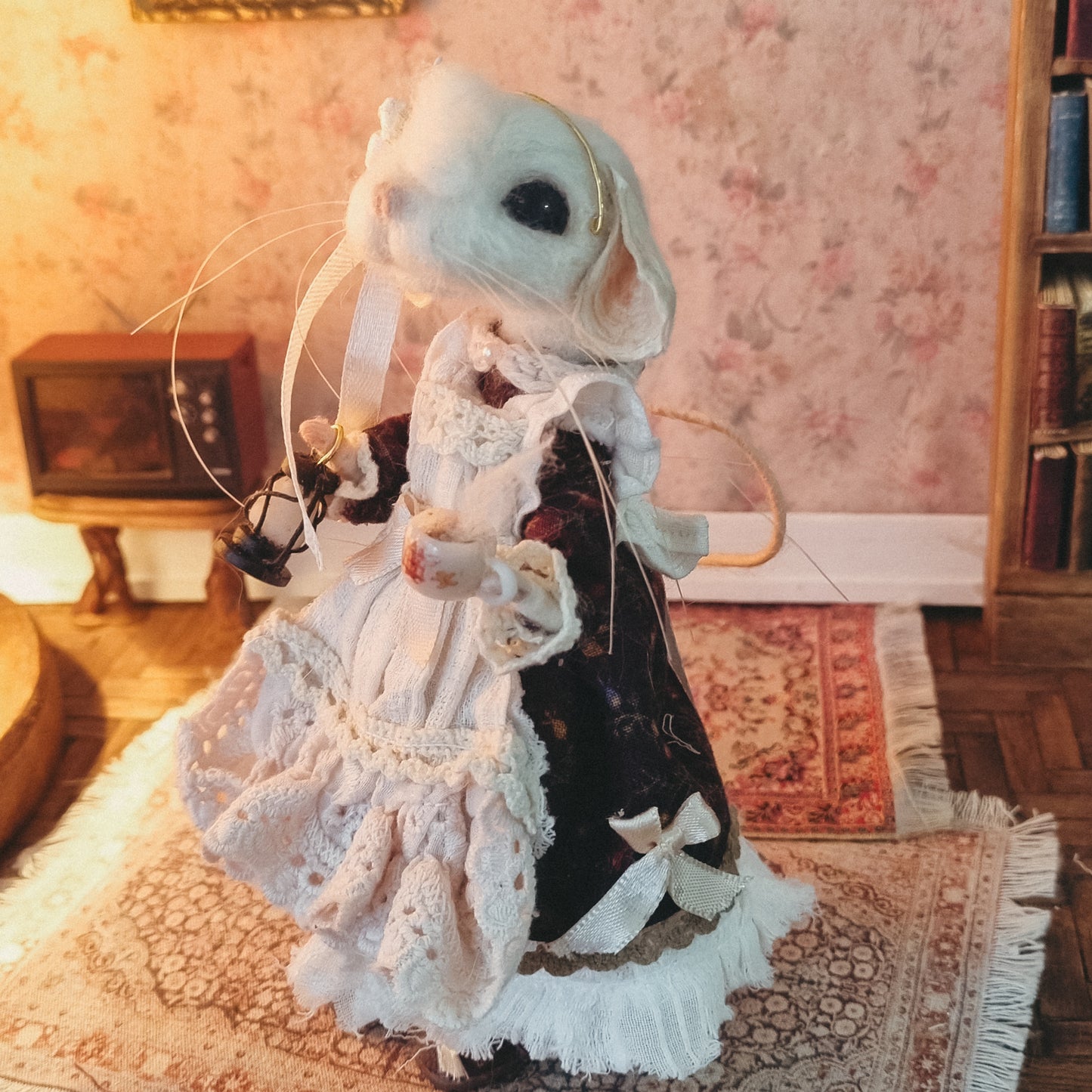 Holly | Needle Felted Collectible Wool Mouse