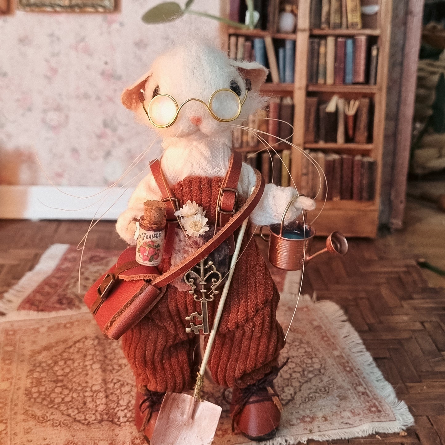 Ansel | Needle Felted Collectible Wool Mouse