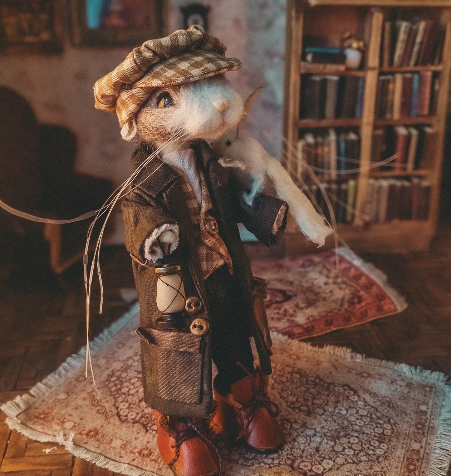 Gilles | Needle Felted Collectible Wool Mouse
