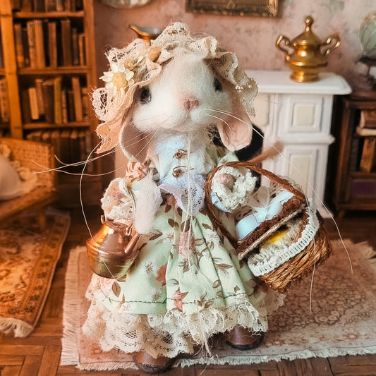 Ella | Needle Felted Collectible Wool Mouse