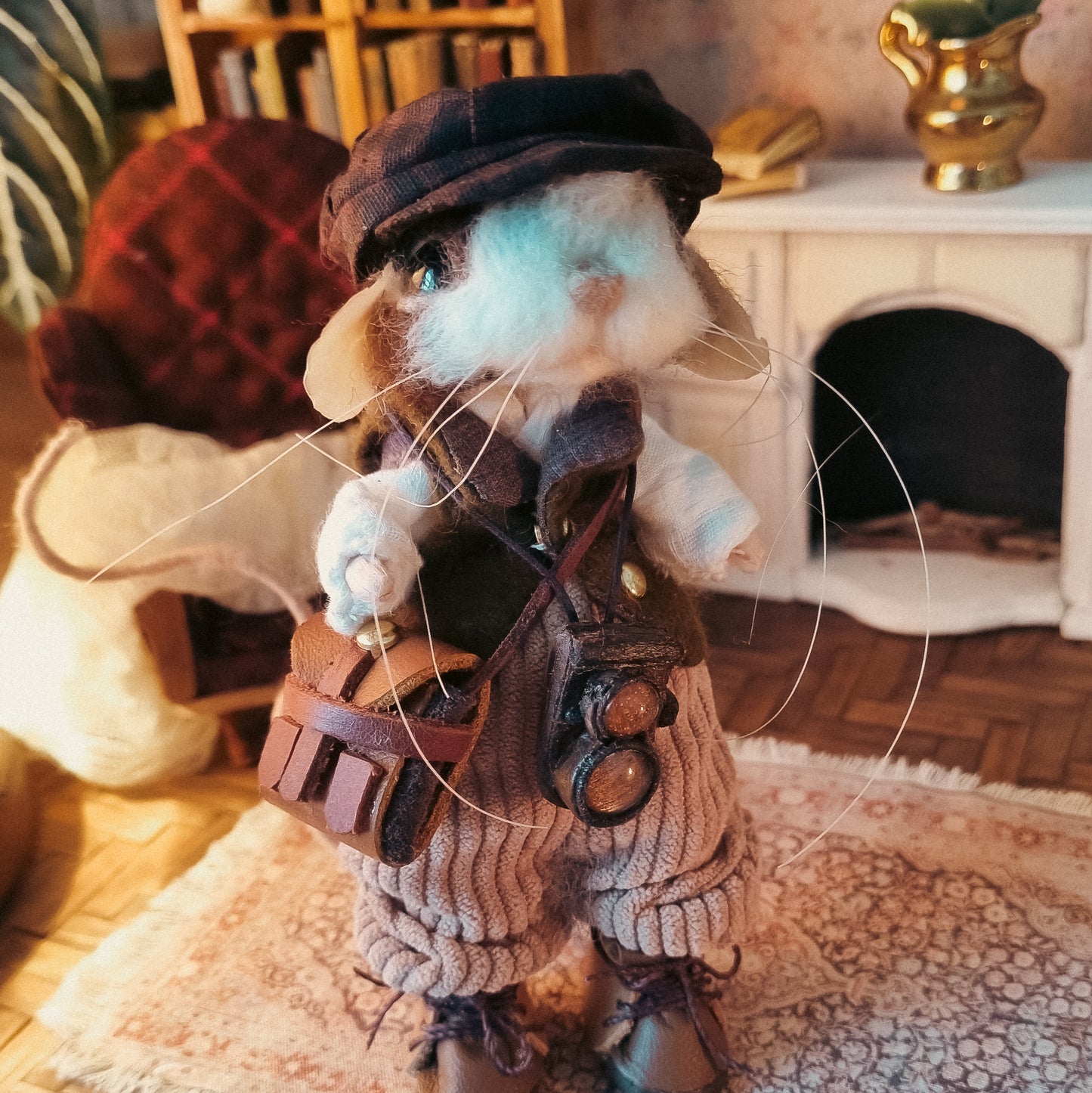 Andy | Needle Felted Collectible Wool Mouse