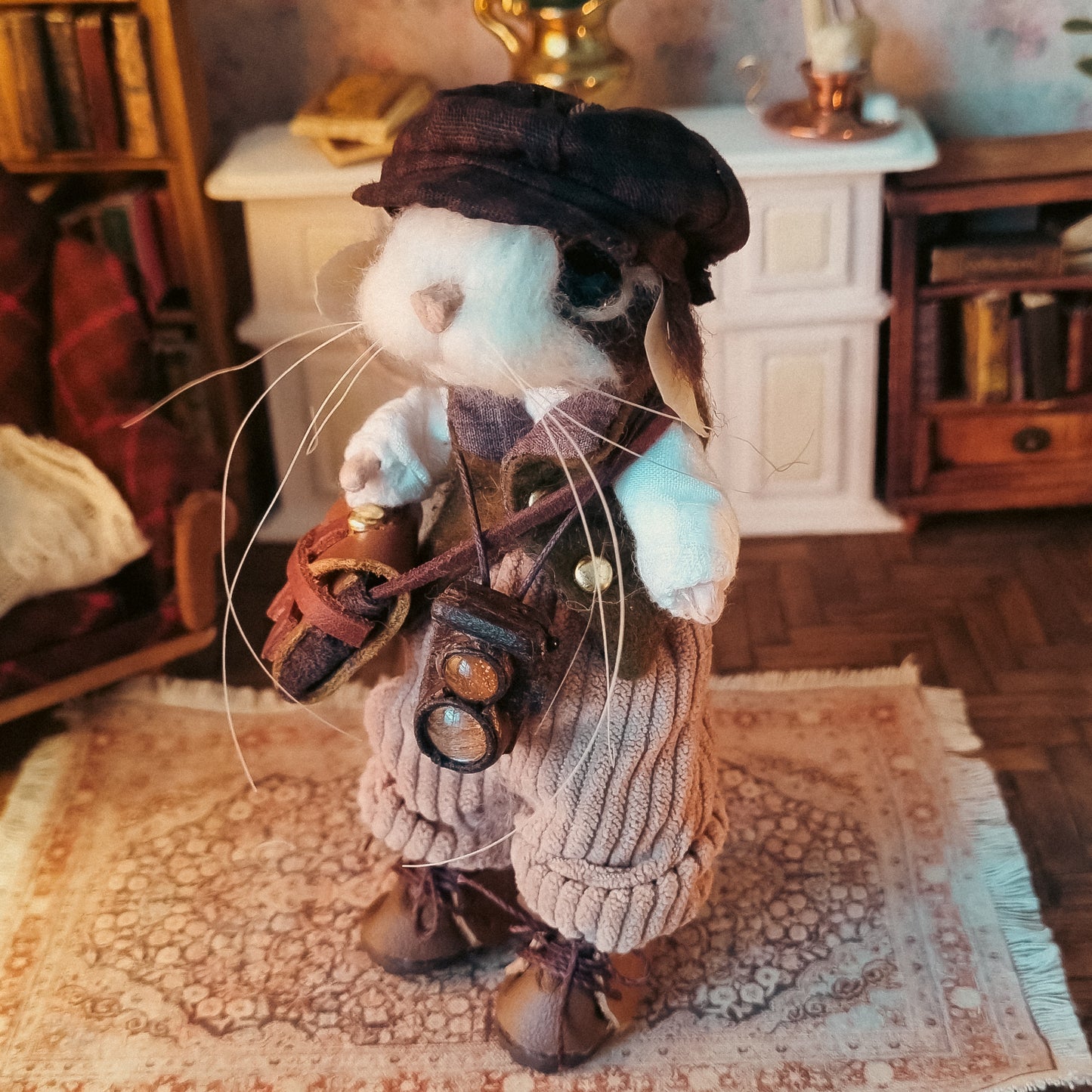 Andy | Needle Felted Collectible Wool Mouse