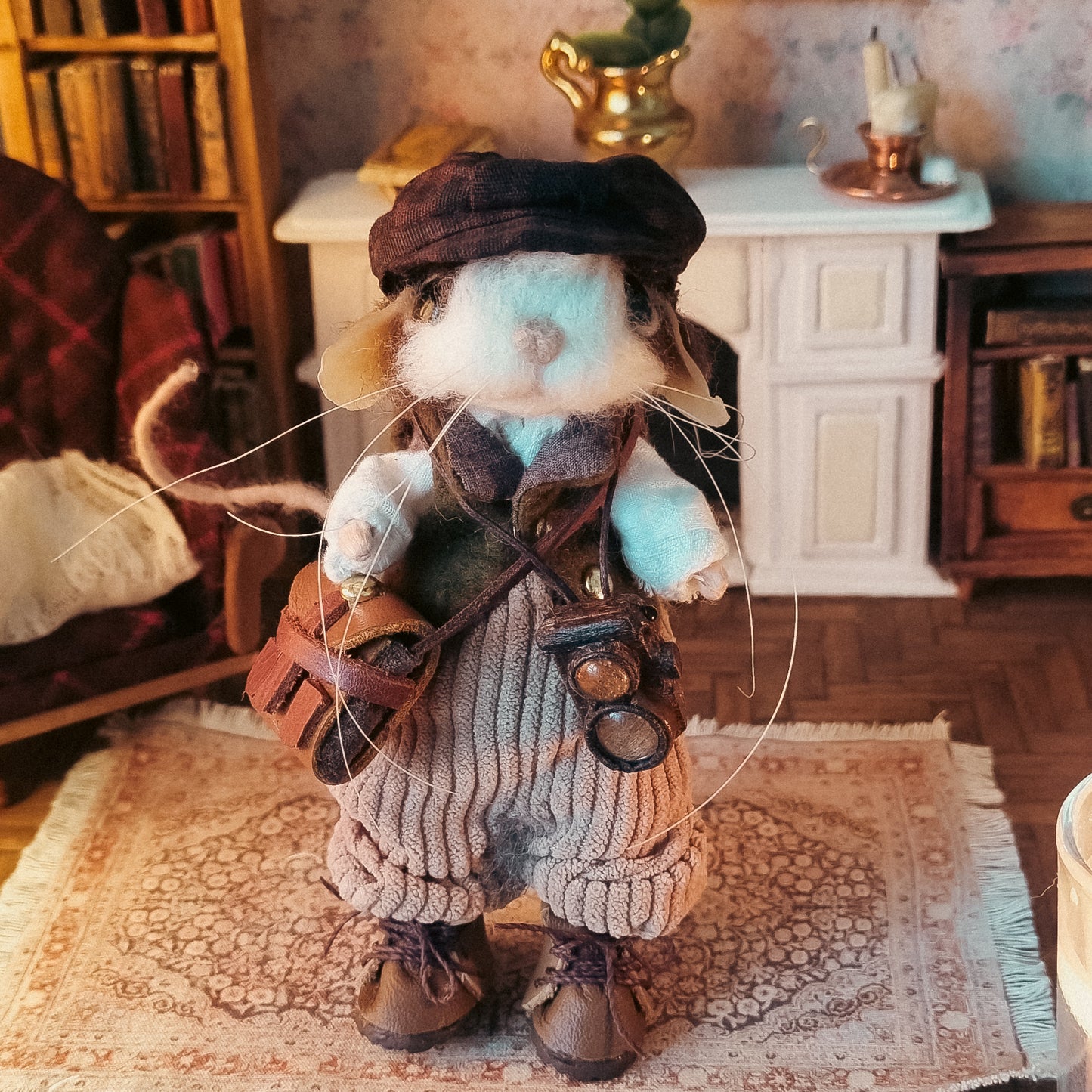 Andy | Needle Felted Collectible Wool Mouse