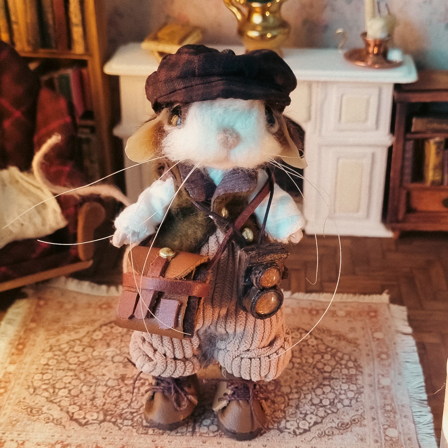 Andy | Needle Felted Collectible Wool Mouse