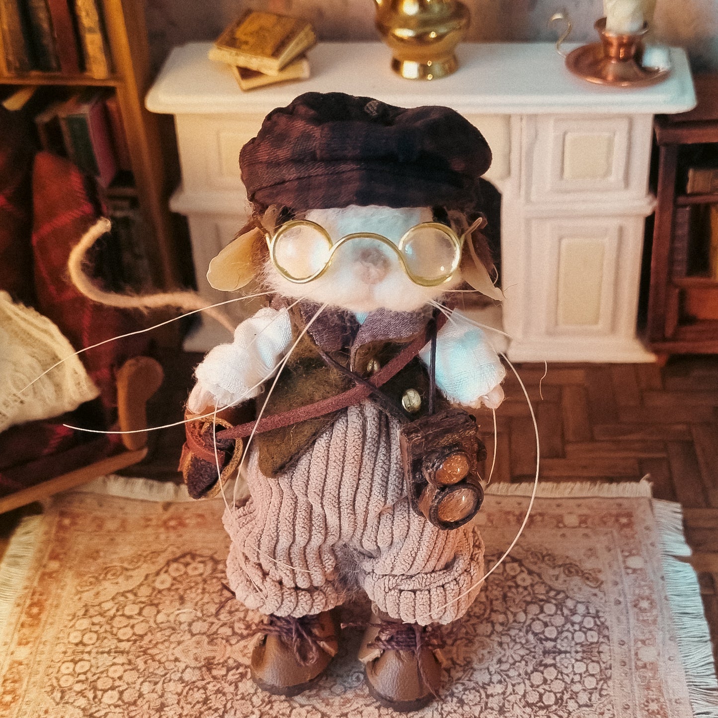 Andy | Needle Felted Collectible Wool Mouse
