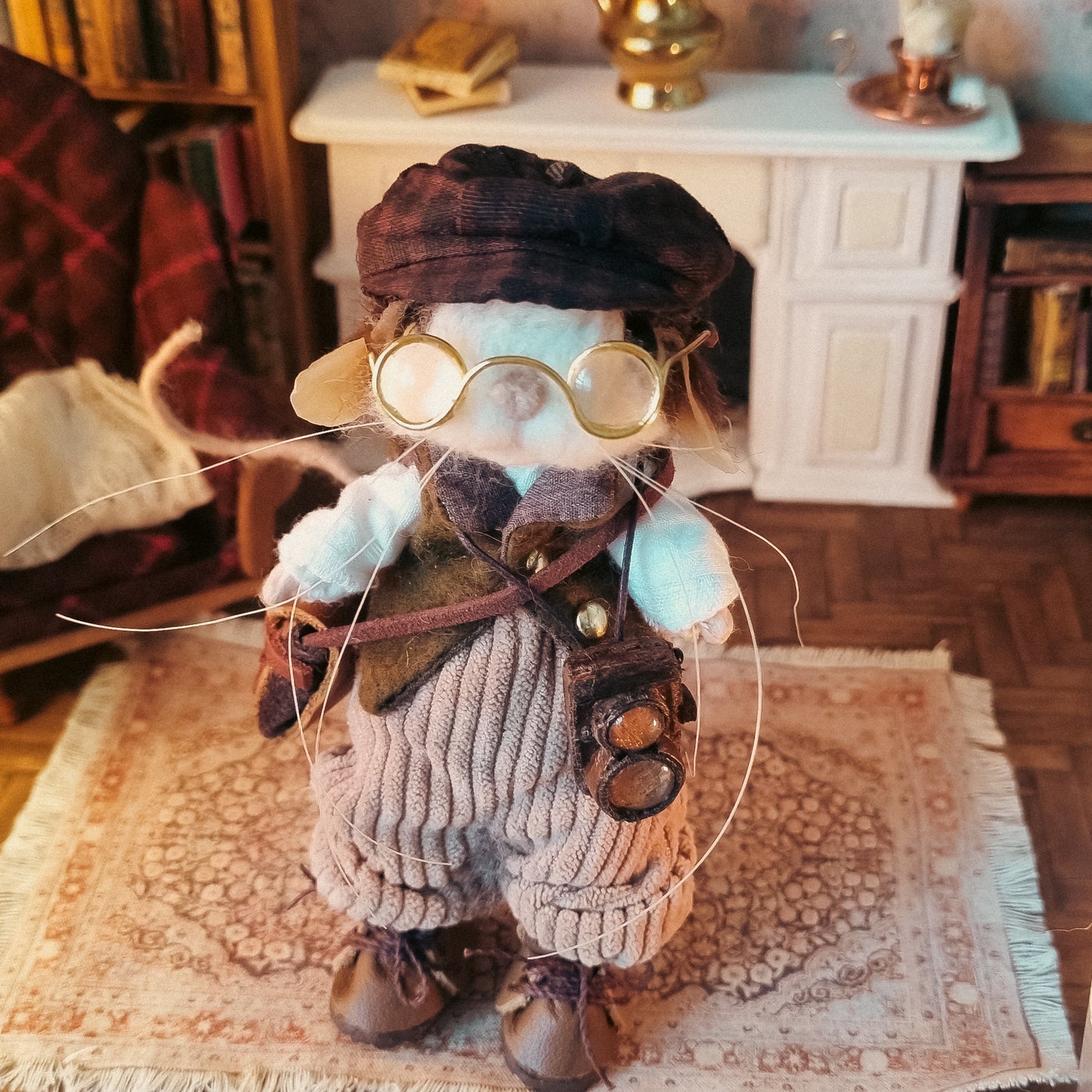Andy | Needle Felted Collectible Wool Mouse