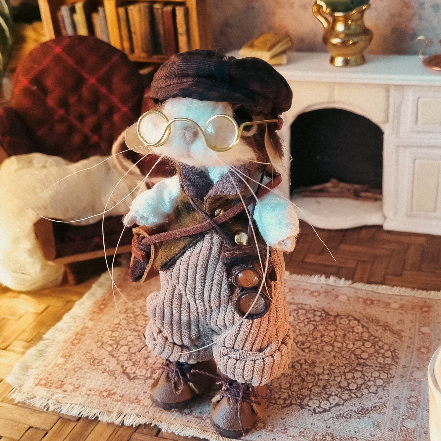 Andy | Needle Felted Collectible Wool Mouse