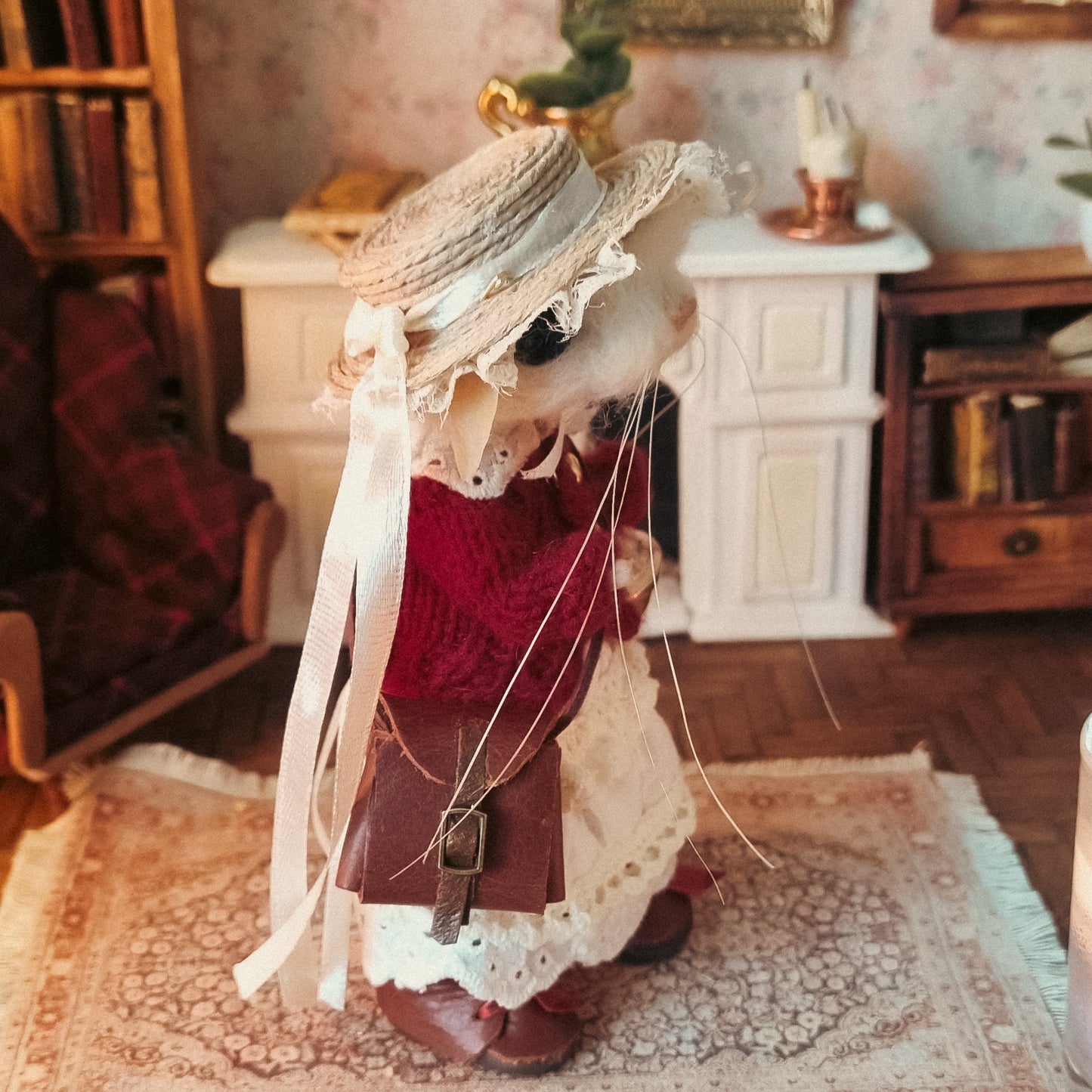 Dorothy | Needle Felted Collectible Wool Mouse
