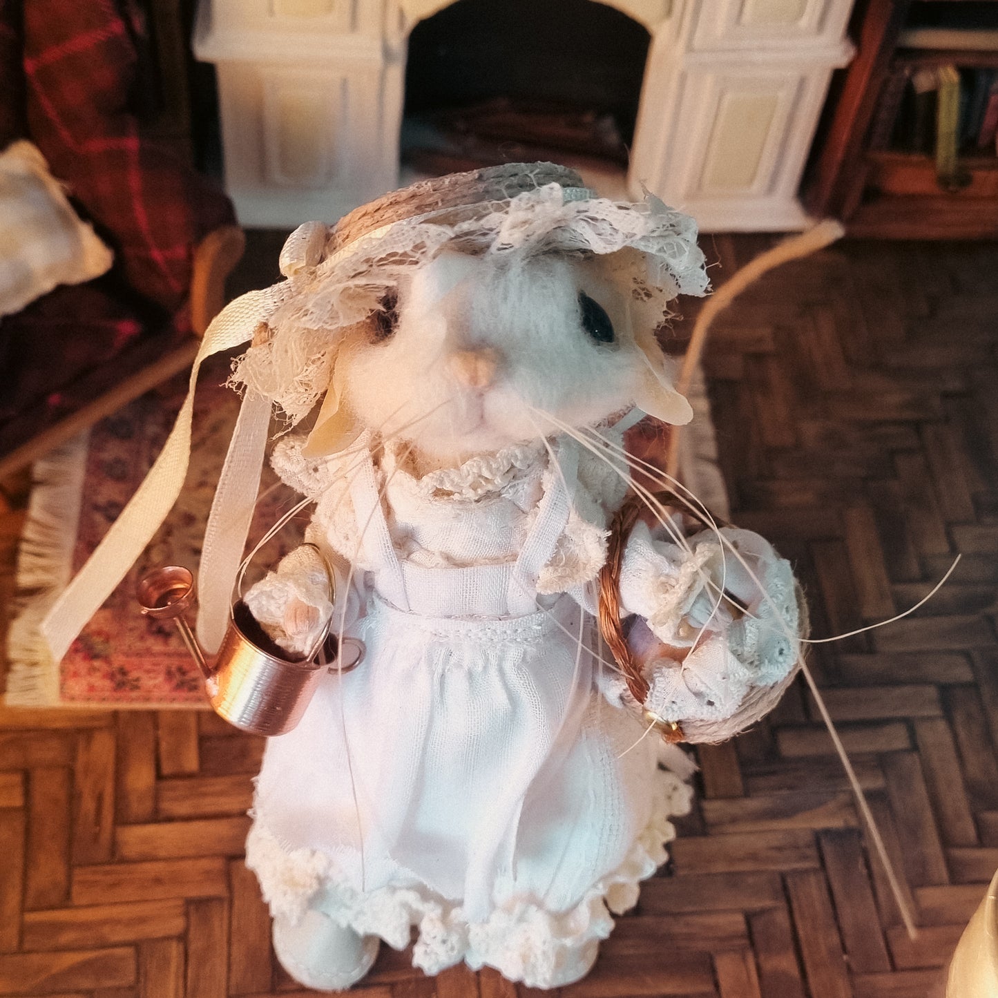 Estelle | Needle Felted Collectible Wool Mouse