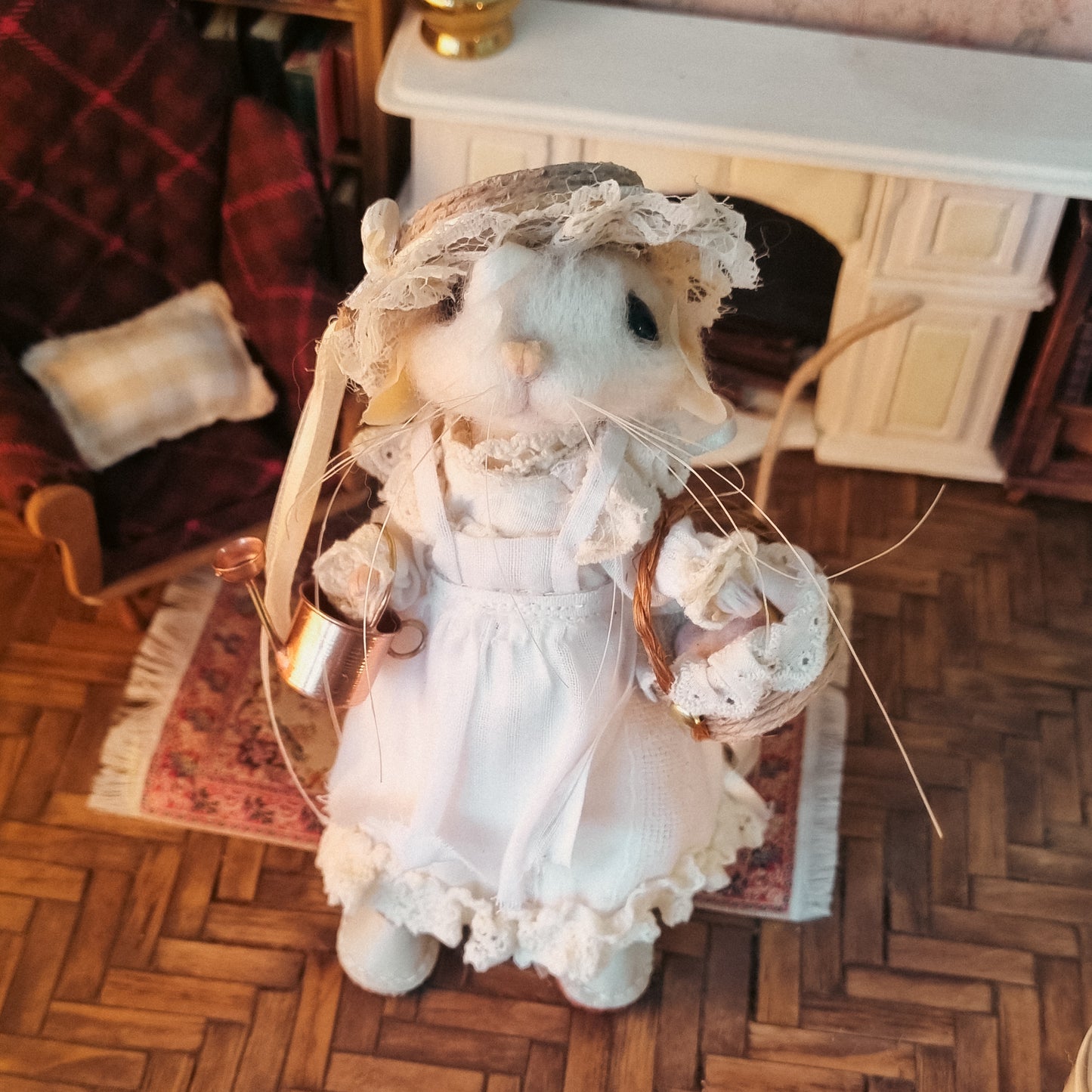 Estelle | Needle Felted Collectible Wool Mouse
