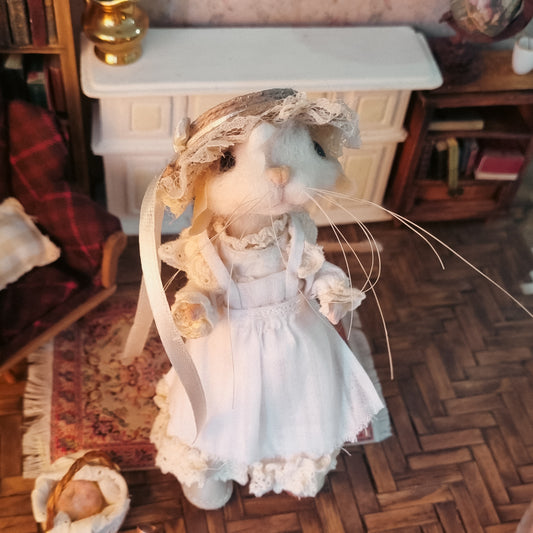 Estelle | Needle Felted Collectible Wool Mouse