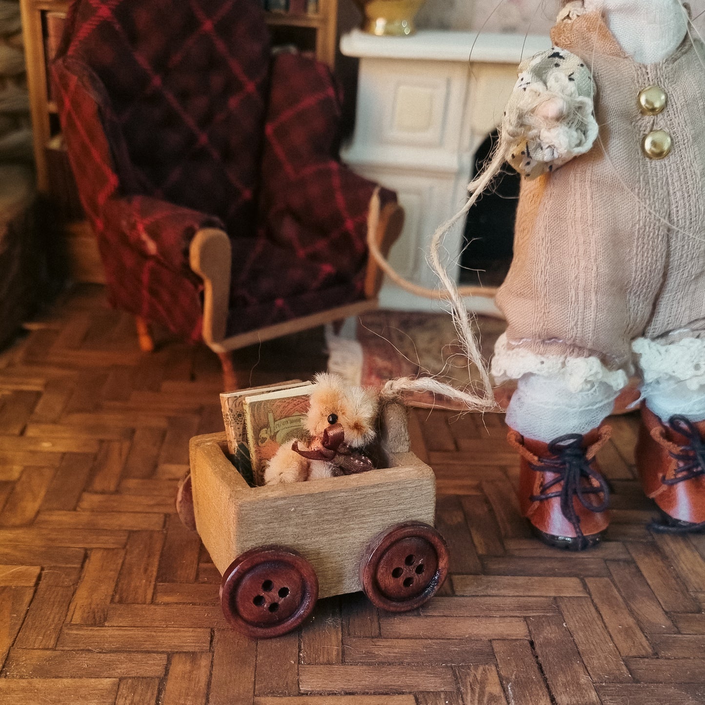 Juliette | Needle Felted Collectible Wool Mouse