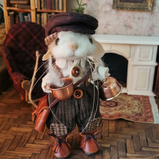 Morgan | Needle Felted Collectible Wool Mouse