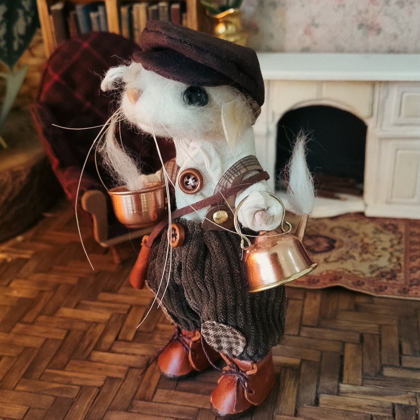 Morgan | Needle Felted Collectible Wool Mouse