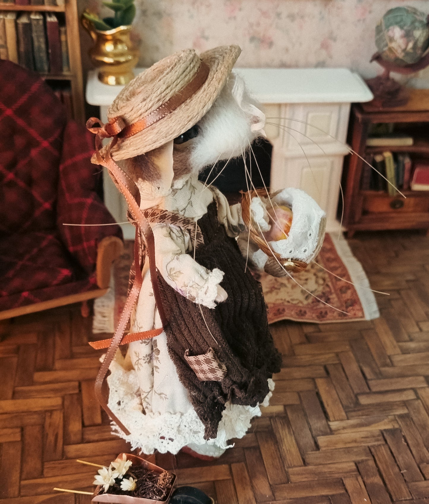 Florence | Needle Felted Collectible Wool Mouse
