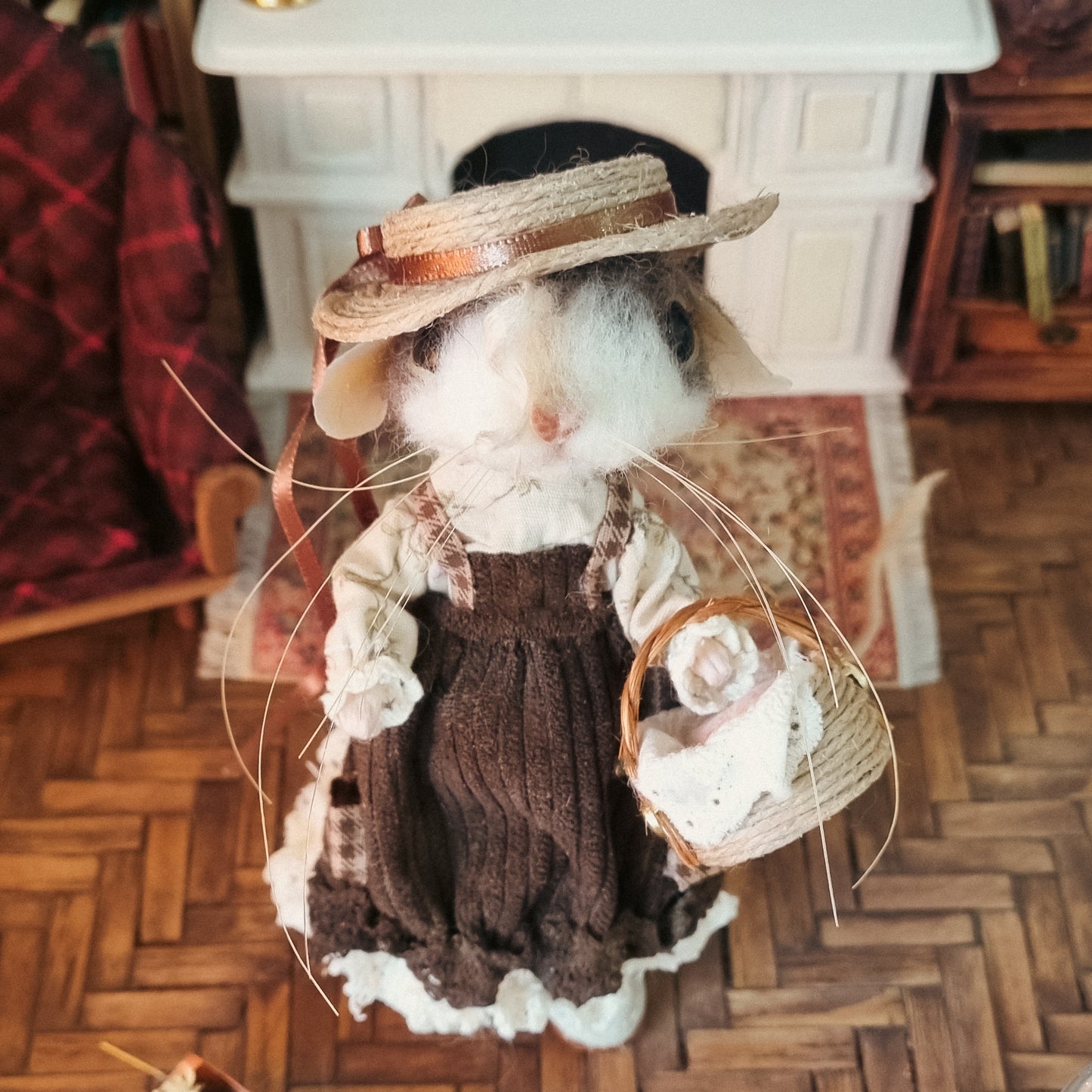 Florence | Needle Felted Collectible Wool Mouse