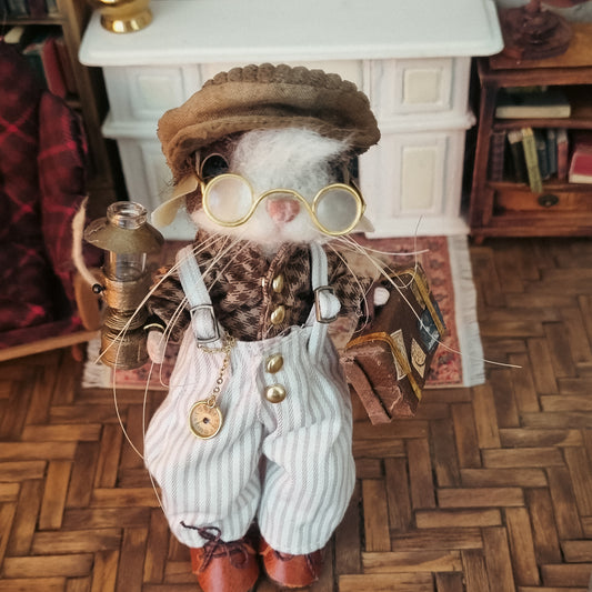 Liam | Needle Felted Collectible Wool Mouse
