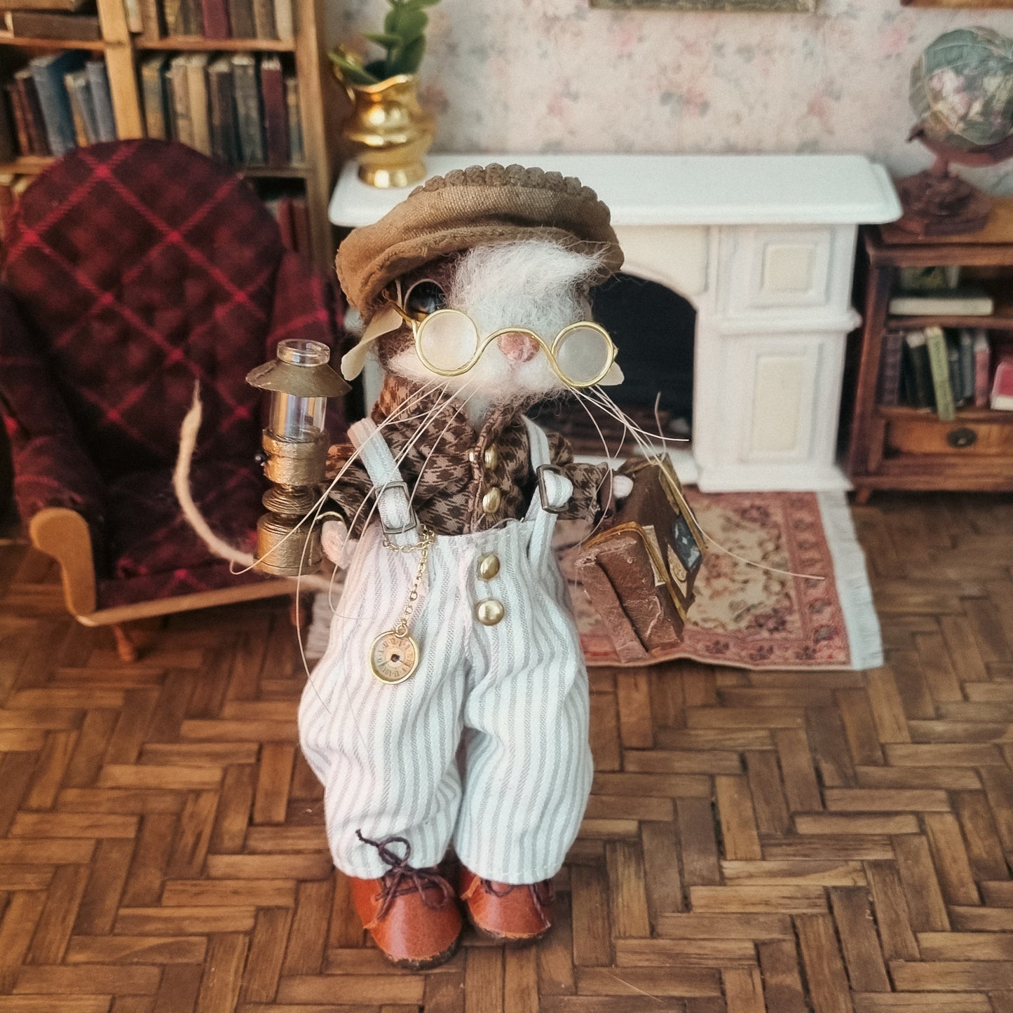 Liam | Needle Felted Collectible Wool Mouse